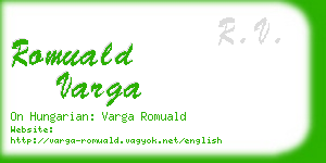 romuald varga business card